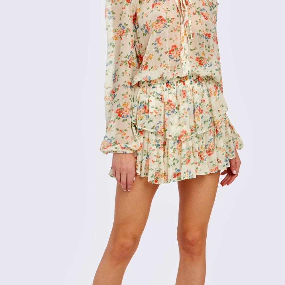 Loveshackfancy Iconic Silk Popover dress